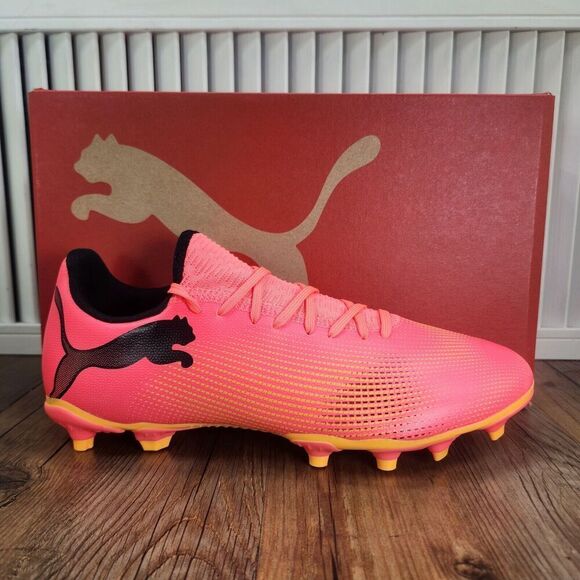 PUMA Future 7 Play FG/AG 107723-03 Mens Sz 9 Black Sunset Glow Soccer Cleats NEW - Picture 1 of 11